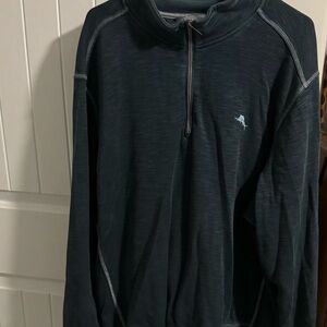 Tommy Bahama Dark Green 1/4 Zip-Up Sweater